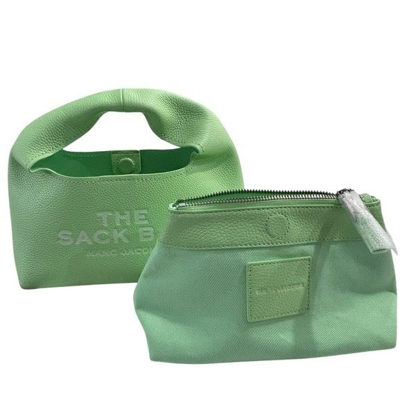 MARC JACOBS The Sack Bag Mini Green‎ Leather Purse with Pouch NWOT - Picture 8 of 9